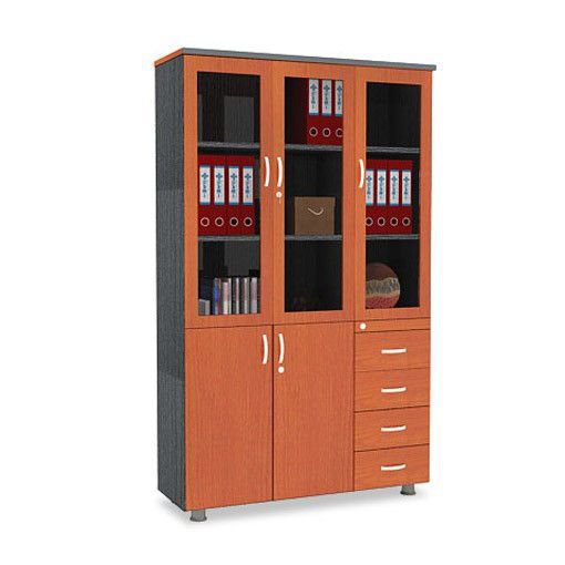 Tủ tài liệu gỗ 3 buồng cánh kính Fami SM8450H - Ảnh 2
