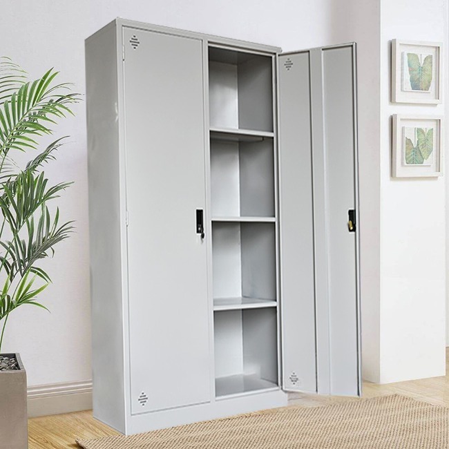 Tủ sắt văn phòng TU09K2SL hàn liền cao 183cm 2 khoang - Ảnh 2