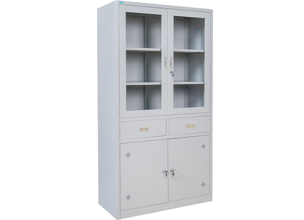 Tủ sắt văn phòng cánh kính có ngăn kéo The One TU09K3LCK - Ảnh 2